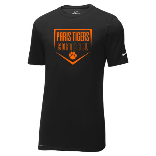 Paris Tigers Softball Design 1 on a Nike ® - Core Blend Tee Thumbnail
