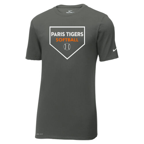 Paris Tigers Softball Design 2 on a Nike ® - Dri FIT Cotton/Poly Tee Thumbnail
