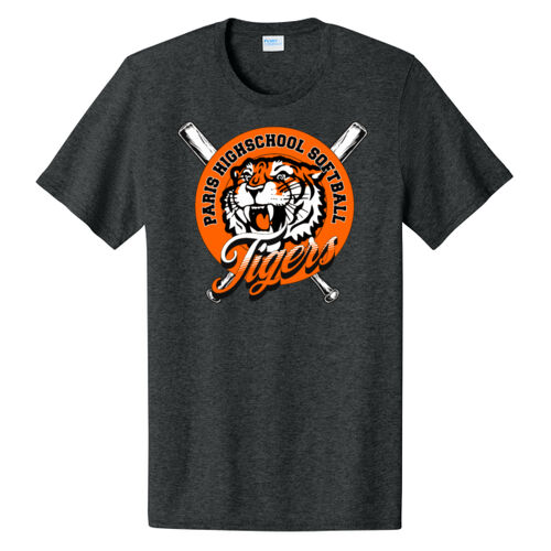 Paris Tigers Softball Design 4 on a Port & Co ® - Easy Cotton Tee Thumbnail
