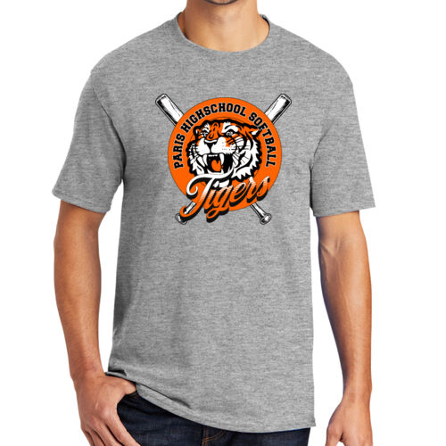 Paris Tigers Softball Design 4 on a Port & Co ® - Core Blend Tee Thumbnail