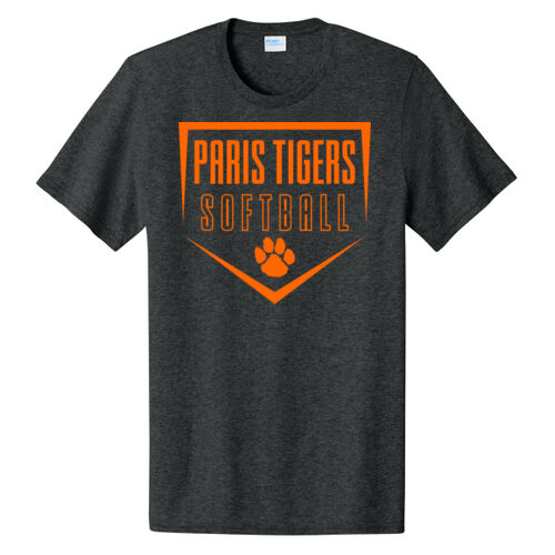 Paris Tigers Softball Design 1 on a Port & Co ® - Easy Cotton Tee Thumbnail