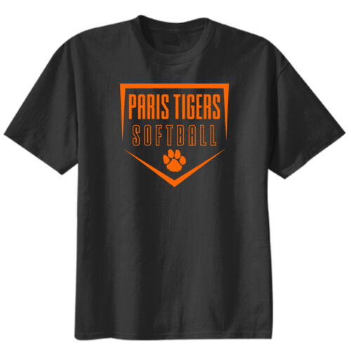 Paris Tigers Softball Design 1 on a Port & Co ® - Youth Core Blend Tee Thumbnail