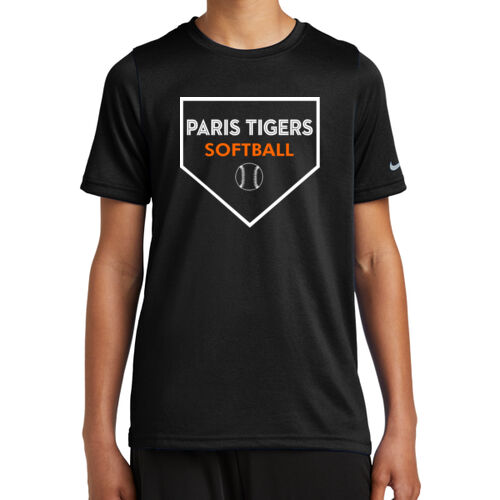 Paris Tigers Softball Design 2 on a Nike ® - Youth Swoosh Sleeve rLegend Tee Thumbnail