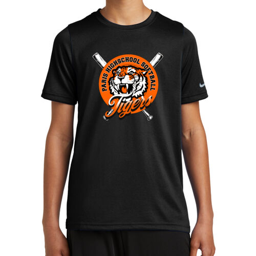 Paris Tigers Softball Design 4 on a Nike ® - Youth Swoosh Sleeve rLegend Tee Thumbnail