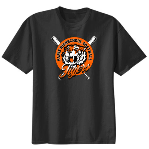 Paris Tigers Softball Design 4 on a Port & Co ® - Youth Core Blend Tee Thumbnail