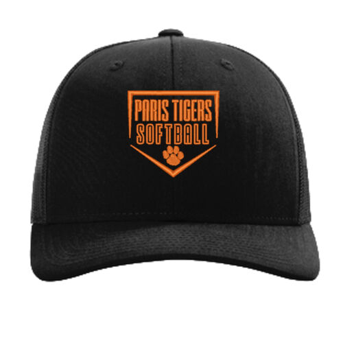 Paris Tigers Softball Design 1 on a Richardson ® - Trucker Cap Thumbnail