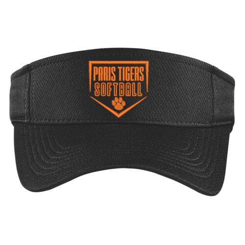 Paris Tigers Softball Design 1 on a Sport-Tek ® - PosiCharge ® RacerMesh ® Visor Thumbnail